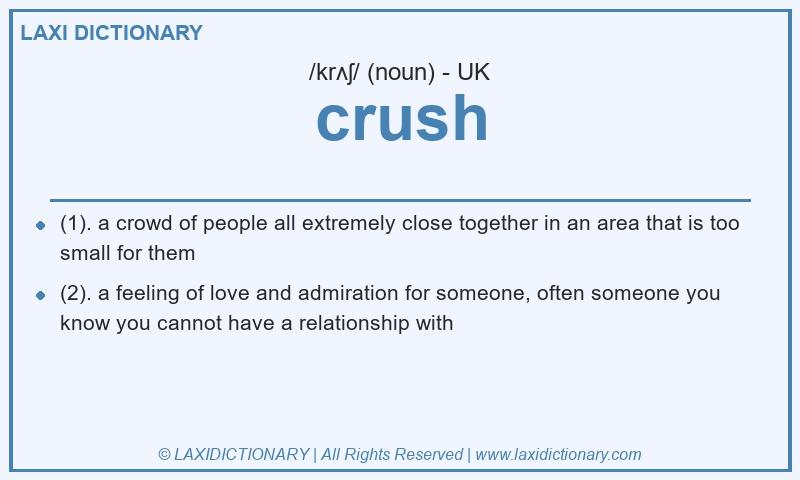 Definition crush in British English