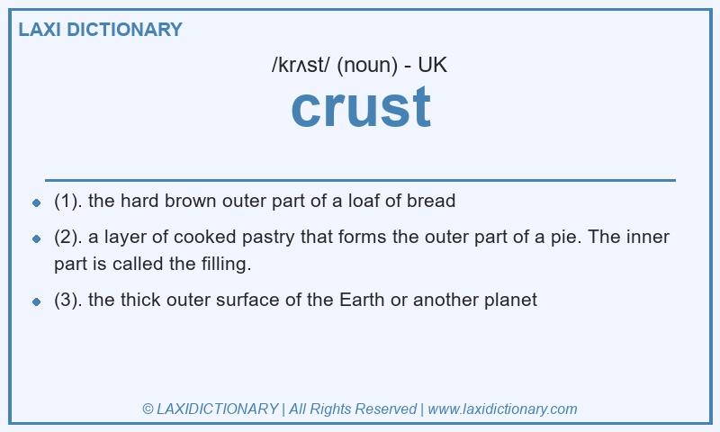 Definition crust in British English