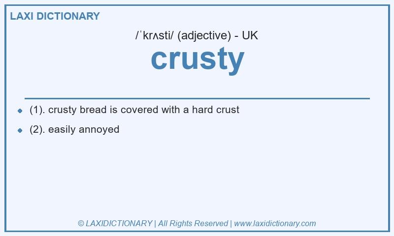 Definition crusty in British English