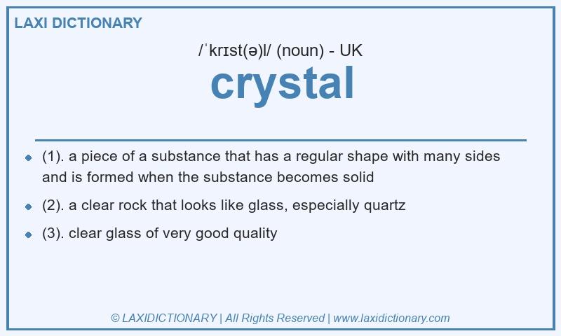 Definition crystal in British English