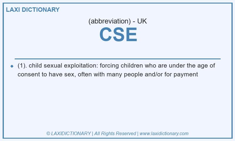 Definition CSE in British English