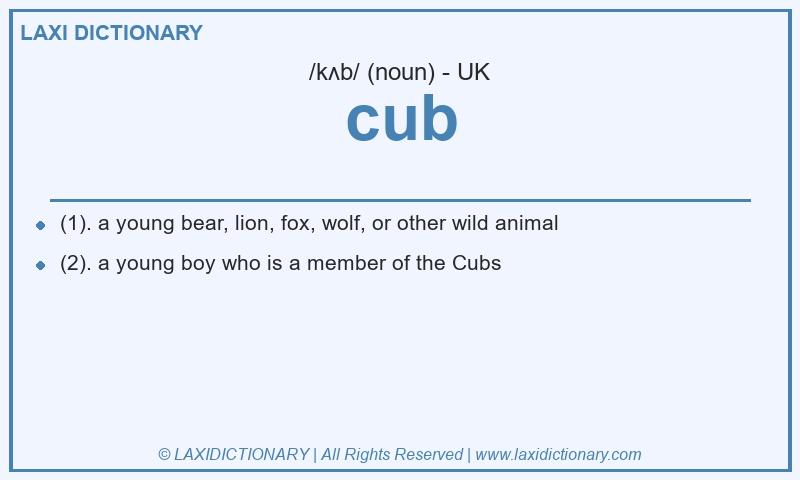 Definition cub in British English
