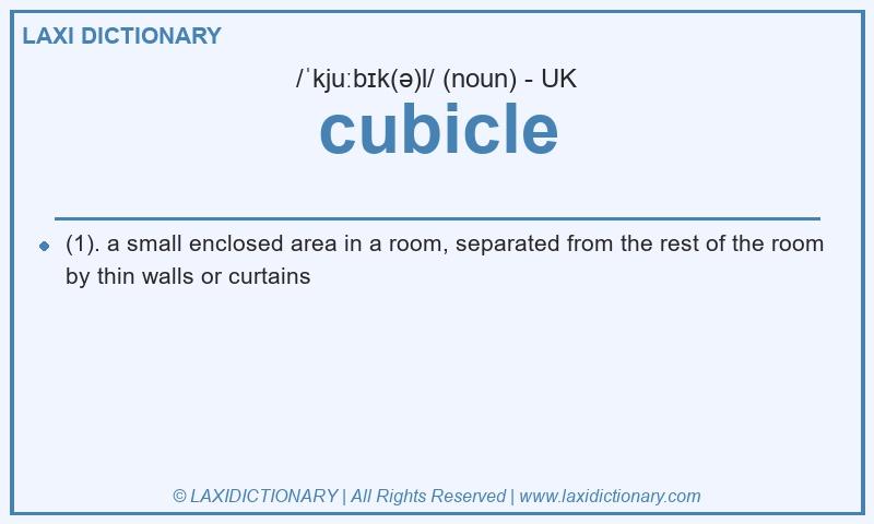 Definition cubicle in British English