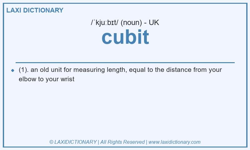 Definition cubit in British English