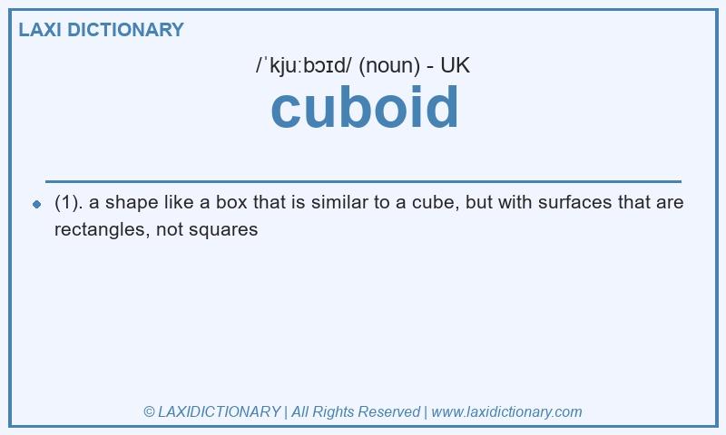 Definition cuboid in British English