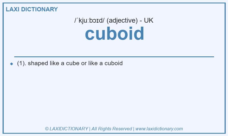 Definition cuboid in British English