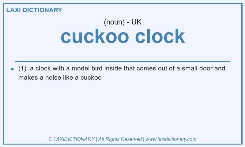 Definition cuckoo clock in British English