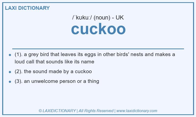 Definition cuckoo in British English