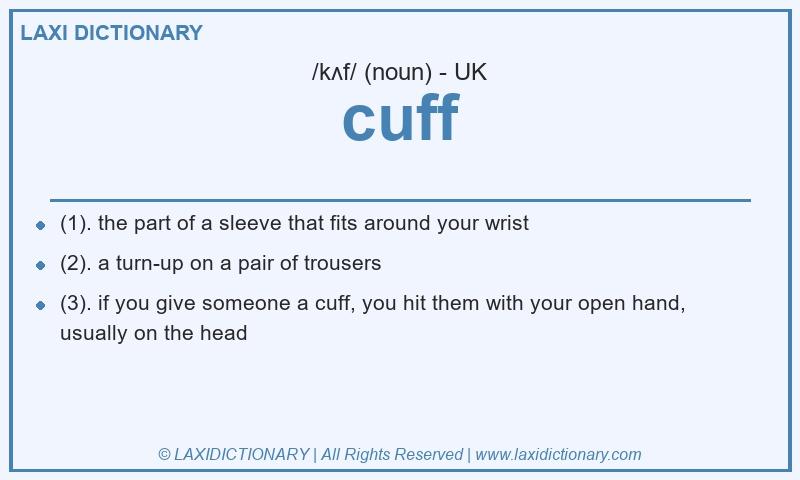 Definition cuff in British English