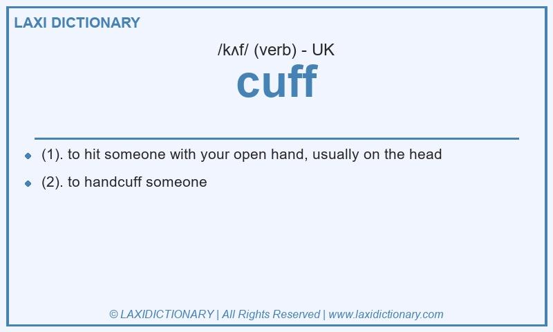 Definition cuff in British English