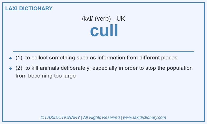 Definition cull in British English