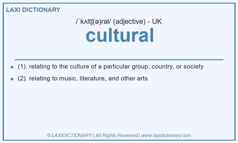Definition cultural in British English