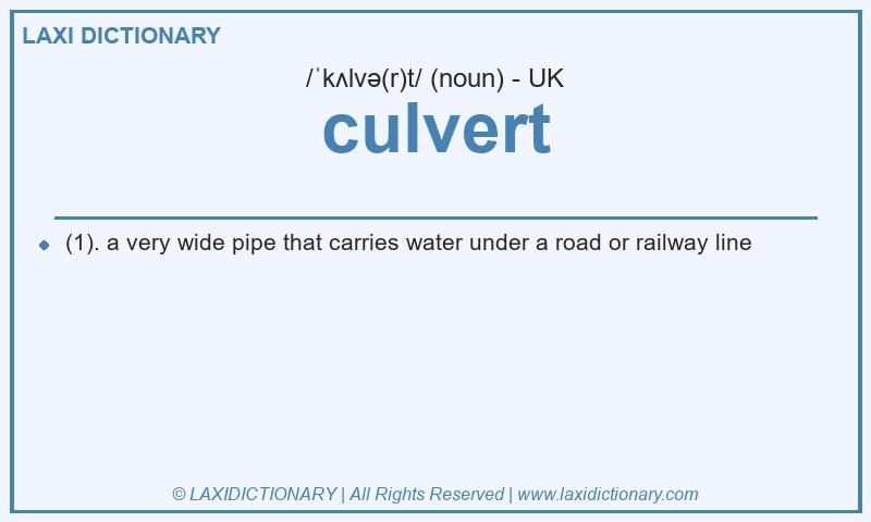 Definition culvert in British English