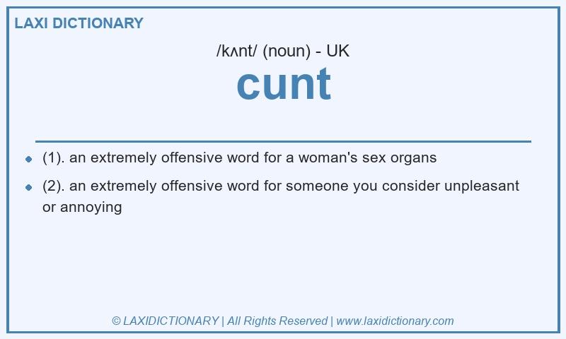 Definition cunt in British English