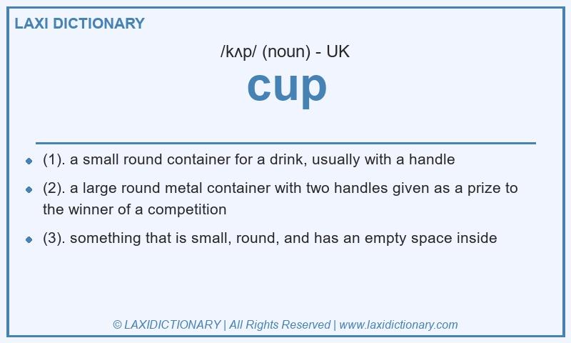 Definition cup in British English