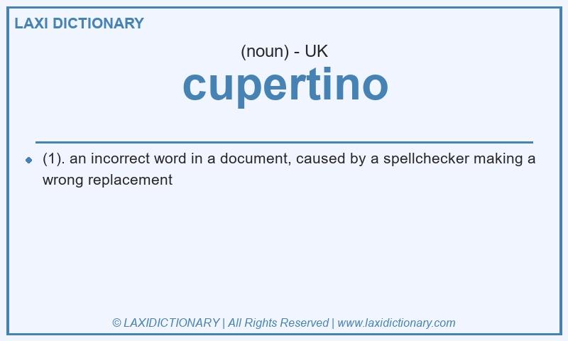 Definition cupertino in British English