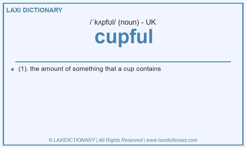 Definition cupful in British English
