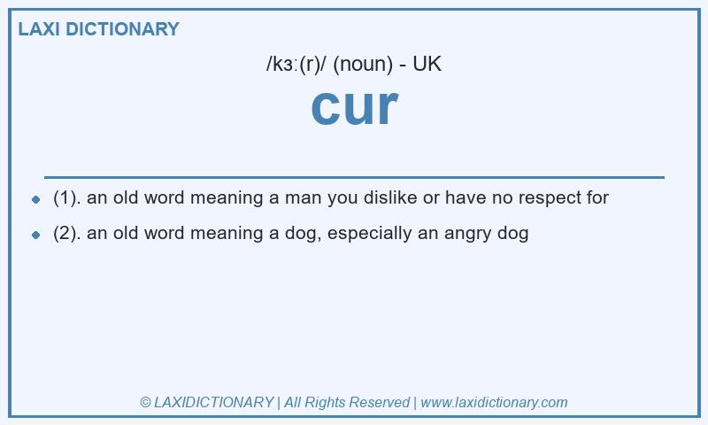 Definition cur in British English