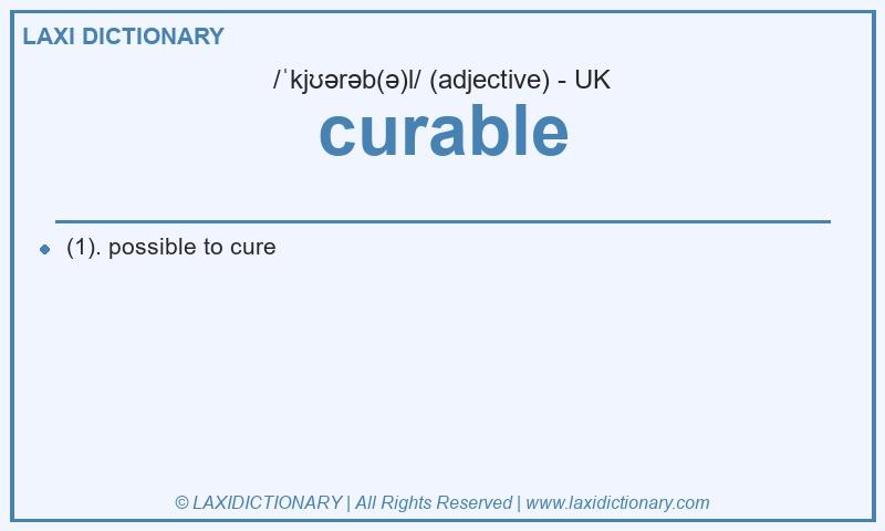 Definition curable in British English