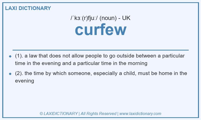 Definition curfew in British English
