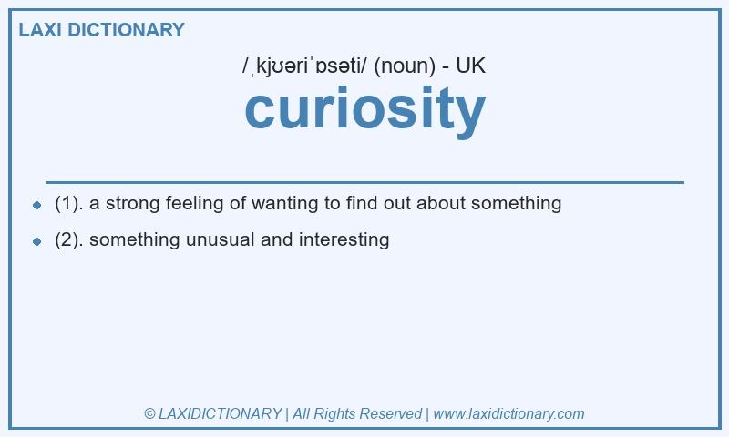 Definition curiosity in British English