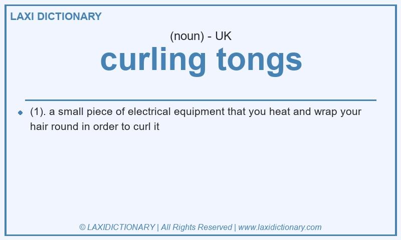Definition curling tongs in British English