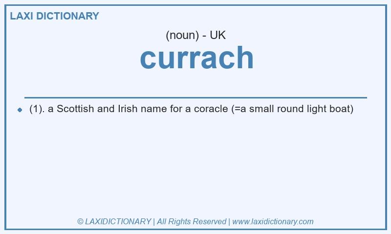 Definition currach in British English