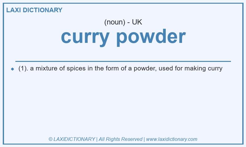 Definition curry powder in British English