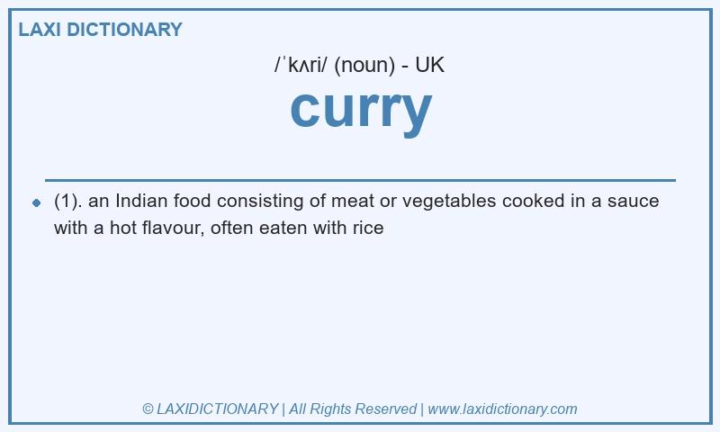 Definition curry in British English