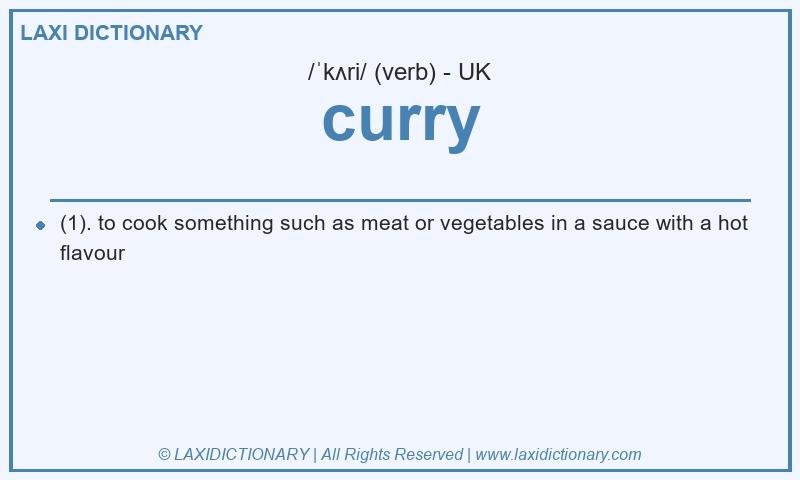 Definition curry in British English