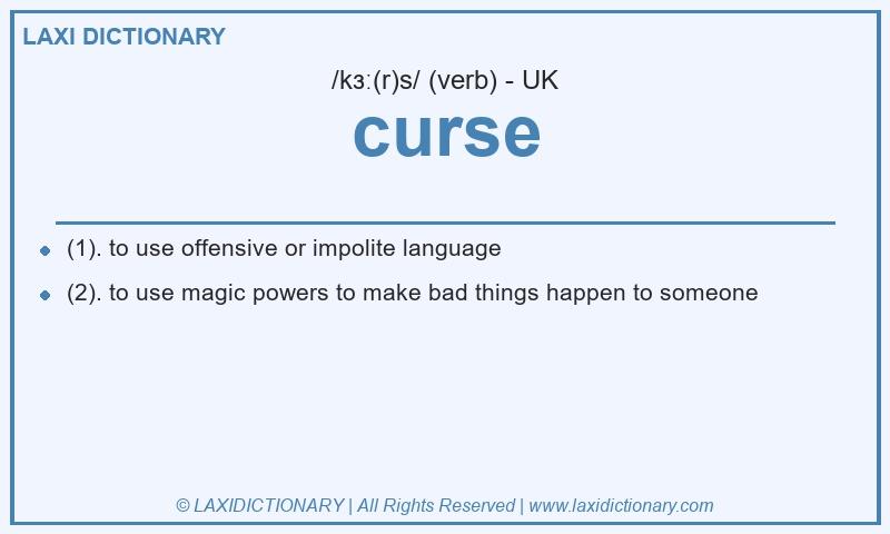 Definition curse in British English