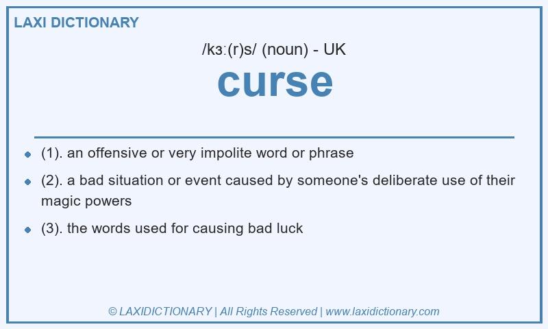 Definition curse in British English