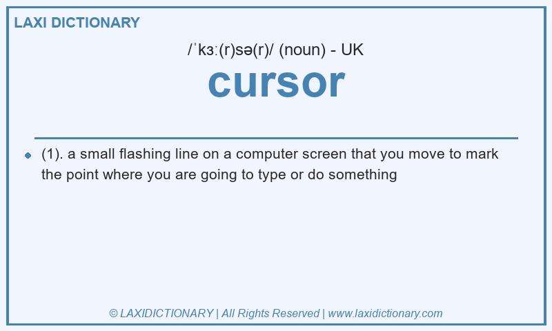 Definition cursor in British English