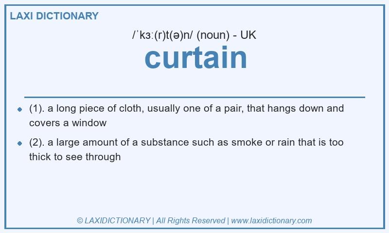 Definition curtain in British English