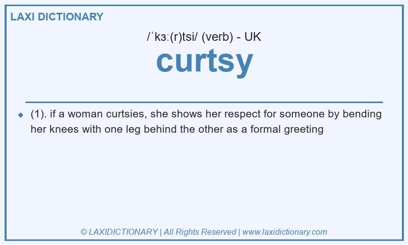 Definition curtsy in British English