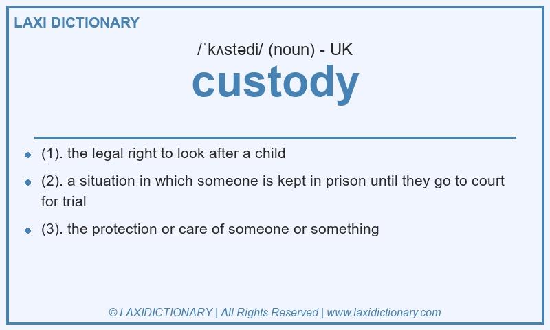 Definition custody in British English