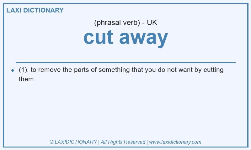 Definition cut away in British English