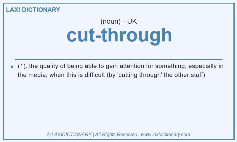 Definition cut-through in British English