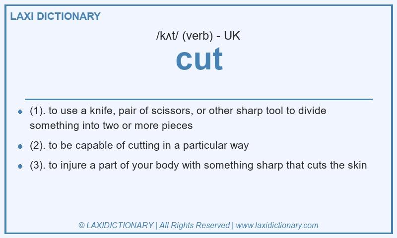 Definition cut in British English