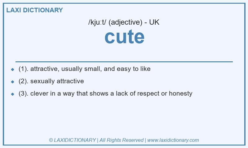 Definition cute in British English
