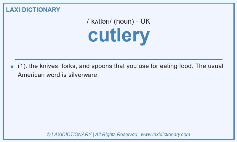 Definition cutlery in British English