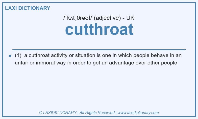 Definition cutthroat in British English