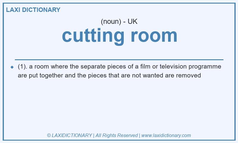 Definition cutting room in British English