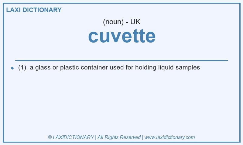Definition cuvette in British English