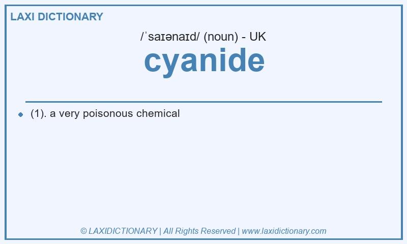Definition cyanide in British English