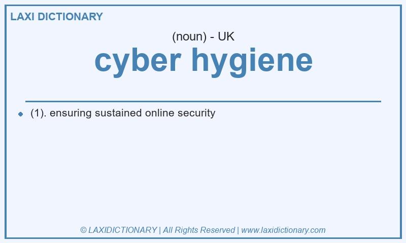 Definition cyber hygiene in British English