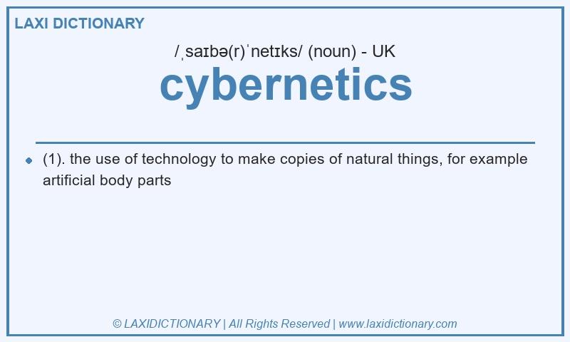 Definition cybernetics in British English