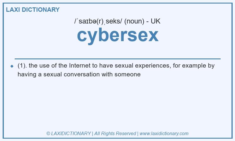 Definition cybersex in British English
