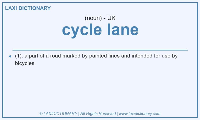 Definition cycle lane in British English