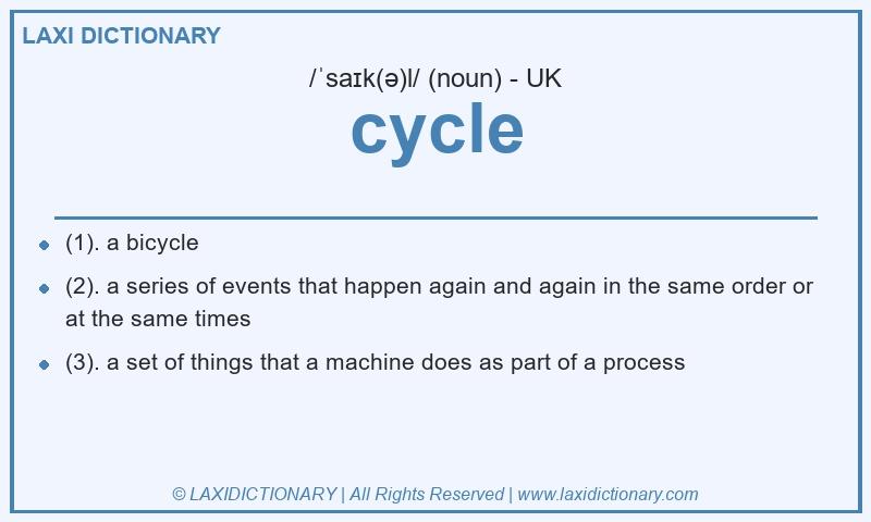 Definition cycle in British English